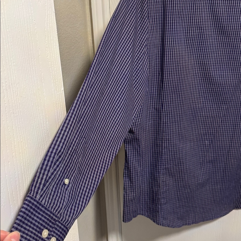 Antigua Mens 2XL TCU Horned Frogs Gingham Long Sleeve Woven Button Down Shirt - Picture 10 of 14